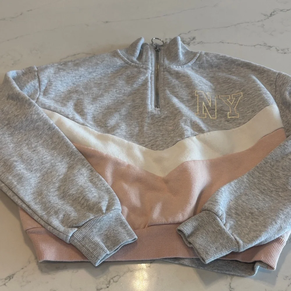 H&M Gray and Pink Kids Sweatshirt and Tee Set